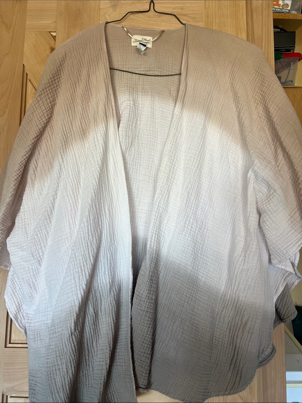 Universal Thread light beige gauze cotton kimono cardigan